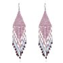 Colorful Handmade Seed Beads Earrings Boho Tassel Long Earrings for Women Jewelry