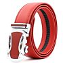 Gina Free Logo Men's Real Leather Ratchet Dress Belt with Automatic Buckle