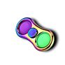 Rainbow Pop Bubble Fidget Spinner Simple Push Tie Dye Fidget Toys Silicone Spinners