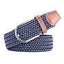 42 Colors Men Women Casual Knitted Pin Buckle Belt Woven Canvas Elastic Expandable Braided Stretch Belts Plain Webbing Strap