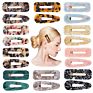 Fancy Womens Matte Acrylic Resin Acetate Pearl Barrette Hair Clips Marble Hair Accessories