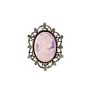 Jaenones Vintage Rhinestone Brooches Queen Head Portrait Brooch Cameo Brooch Sets