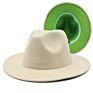 Polyester Cotton Vegan Material Two Tone 60 Colour Fedorahat Fedora Hat for Women Men Party Show Music Festival Dress