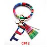 Pu Leather O Bracelet Bangle Key Chain Tassel Acrylic Door Opener Contactless Pendant Wristlet Leopard Print Tassels Key Ring