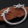 Wolf Head Bracelet Viking Cuff Bangle Magic Bracelets Dragon Animal Men Jewelry Wristband Cuff Bracelets for Women Bangle