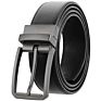 Zk707-3 Zinc Alloy Pin Buckle Genuine Leather Belt for Men