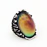 Antique Silver Plated Color Change Emotion Feeling Mood Oval Stone Ring