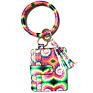 Hot Sale Amazon Leather Key Ring Keychain Wallet Wristlet Bracelet