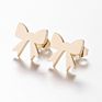 Personality Simple Animal Bird Earrings for Girls Ladies Simple Stainless Steel Stud Earrings Jewelry