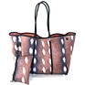 Blush Snake Neoprene Tote Bag Women Shoulder Bag With