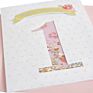 1-Shape Die Cut Shaker Birthday Cards, 3D Handmade Greeting Cards for Baby