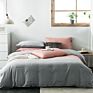 100% Cotton Nude Bedding Sets Bedsheets Fitted Bed Sheet Microfiber Antistatic Fabric Plaid Bed Sheet