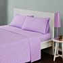 100% Polyester Fabric Ultra Soft Sheet Set, Pink Polka Dot