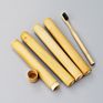 100 Units with Private Label - Eco Friendly Bamboo Toothbrush Tube Box, 100% Natural Toothbrush Case
