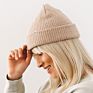100% Wool Ribbed Knit Watch Hat Beanie Hat