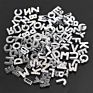 100Pcs A-Z Full Rhinestones Slide Alphabet Letters Charms for Diy Wristbands Bracelets Keychains Jewelry Making