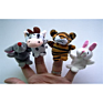 12 Pcs/Set Baby Toy Kids Plush Velour Puppet Hand Puppets Large Chinese Zodiac Farm Animals Zoo Finger Puppet