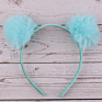 12Colors Headband with Rainbow Pom Poms Hair Band for Girls Hair Hoop Fur Ball Furry Ears Stylish and Easter Gift