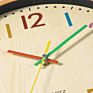 12Inch Wall Nordic Style Modern Frames Wall Clock Decor Color Silent Minimalist Home Decorative Wood Grain