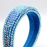 13 Multicolor 45Mm Wide Sponge Crystal Hair Bands Padded Hair Hoop Rhinestone Headbands for Girls Women