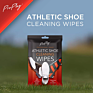 15 Individually Wrapped Athletic Shoe Cleaning Wipes Removes Dirt Convenient Resealable Pack