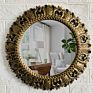 16 Inch Gold Finish Retro Antique Home Decor Wall Accessory Wall Mirror For