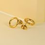 18K Gold Circle Stud Earrings Small round Hoop Post Stud for Women Minimalist Post Earring