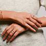 18K Gold Heart Filled Ring Stacking Tiny Ring Delicate Ring Minimalist Jewelry