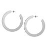 18K Gold Plated Earings Stainless Steel Jewelry Circle Shiny Big Hoop Earrings Eef1018-G1
