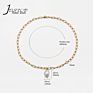 18K Gold Plated Link Chain Stainless Steel Choker Baroque Pearl Pendant Necklaces Pearl