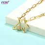 18K Gold Star Screw Clasp Lock Chain Necklace