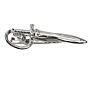 1 Piece Chrome Stainless Tie Clips Scissors Ax Car Owl Sword Hammer Shape Metal Tie Clip for Men Necktie Clips Pin for Mens Gift