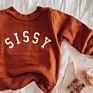 1Pcs Custimoisition Baby Infant Clothes Casual Sissy Print Long Sleeve Clothing O-Neck Girls Siblings Toddler Sweatshirt