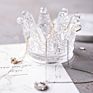 1Pcs Glass Crown Candlestick Embossed Ring Beauty Tray Put Cosmetic Shelf Jewelry Storage Box