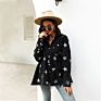 2021Autumn Printed Star Pattern Jacket Women Loose Shirt Casual Long Sleeve Tops