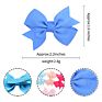 2.2 Inch Small Swallow Tail Ribbon Hair Bow with Full Lined Clip for Little Baby Girls Kids Hair Accessory 811