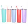 24 Colors in Stock Trends 20Oz Bpa Free Double Wall Stainless Steel Skinny Acrylic Tumbler Cups In