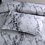 24 Hours Luxury King Size Polyester Gray Marble Bedding Duvet Cover Sets