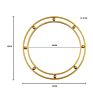 27 "Double round Metal Frame Wall Decorative Mirror, Gold for the Bedroom, Bathroom, Living Room Entrance