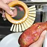 2 in 1 Multifunctional Full Circle the Ring Fruit Cleaning Brush Bamboo Scrub Cleaning Brushes