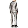 2 Piece Latest Design Men Suit Silver Coat Pant Men Suit Groom Wedding Suit