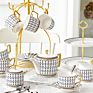 2 Tier Food Holder Serving Tray Stand Luxury Dessert Party Platter Afternoon Tea Display Ceramic Cake Stand