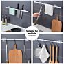 2Pcs Nail-Free Adjustable Curtain Rod Holder Clamp Hooks Rod Bracket Holders Adhesive Wall Curtain Fixed Clip Hanging Rack Hook