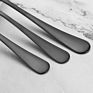 30Pcs Black Matte Cutlery Set Flatware Stainless Steel Black Silverware Set