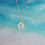 316L Stainless Steel Travel the World Necklace 20Mm World Map Pendant Necklace