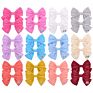 3.3Inch 2Pc/Lot 24 Colors Cute Colorful Solid Ribbon Grosgrain Hair Bow with Clips Ribbon Headwear Hairpin Hair Accessories