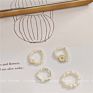 34 Models Vintage Handmade Irregular Geometric Adjustable Stacking Freshwater Baroque Pearl Beaded Heart Elastic Ring Women Girl