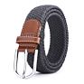 3517 Colorful Elastic Stretch Braided Leisure Belts with Metal Buckle Material for Mens