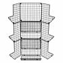 3 Tier Hanging Wire Basket Wall Mounted Storage Bins with Adjustable Chalkboards and S-Hooks - Fruit and Pantry Organization