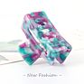 4Cm Jaw Hairpins Floral Acetate Octopus Clips Mini Square Shape Hair Claw Clips for Kids Girls